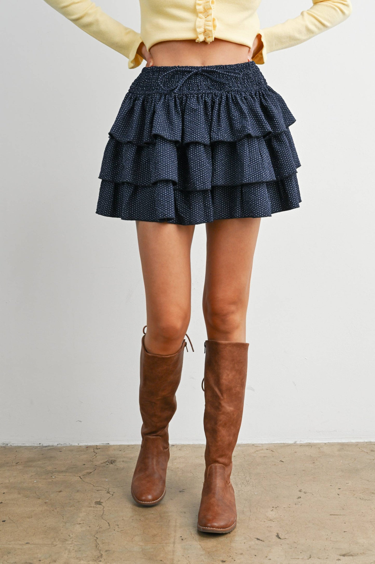Tiered Ruffle Mini Skirt