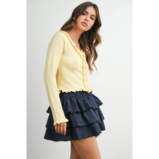 Tiered Ruffle Mini Skirt